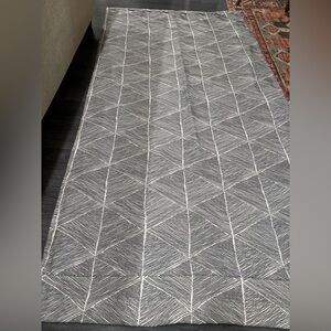 Four heavy duty black and white project 62 blackout curtains